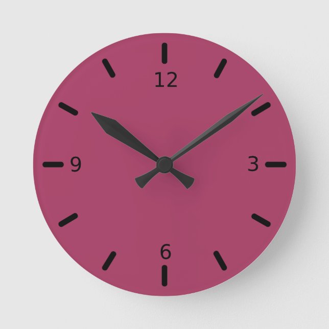 Horloge Ronde Couleur rose foncé (Recto)
