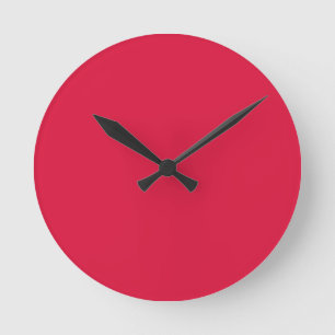 Horloge Ronde Couleur solide Crimson   Classique   Élégant   ten