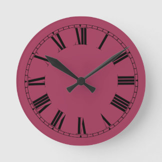 Horloge Ronde Couleur solide du vin