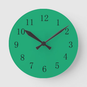 Horloge Ronde Coupe de la Mur verte de Jade
