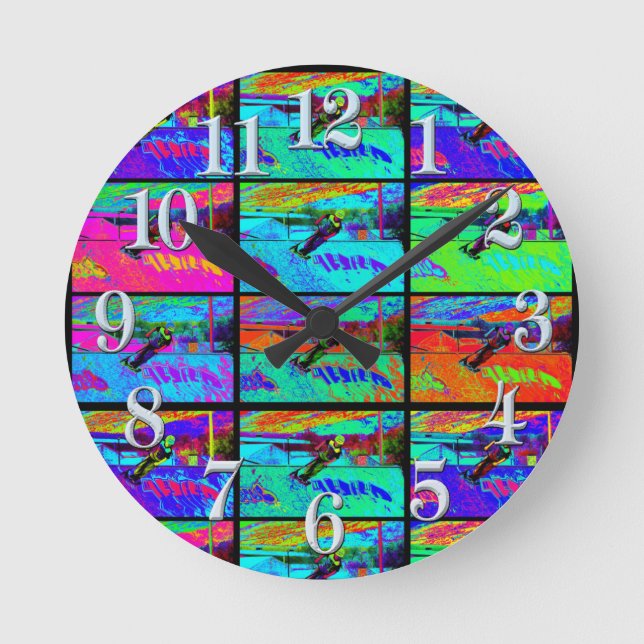 Horloge Ronde Couper la rampe - Stunt Scooter Rider (Recto)