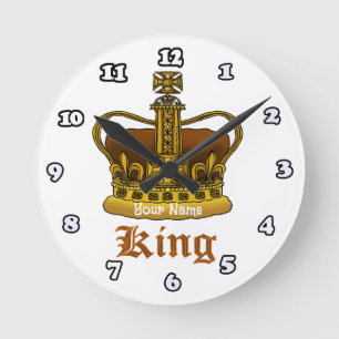 Horloge Ronde Couronne Roi