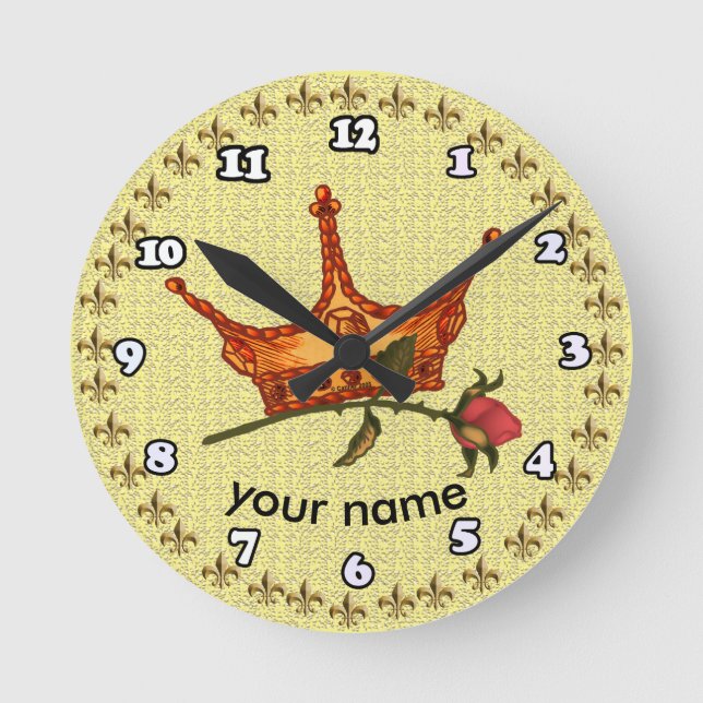 Horloge Ronde Couronne rose (Recto)