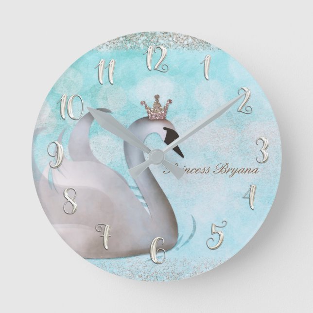 Horloge Ronde Coutume de princesse Gold Glitter Boutique Style (Recto)