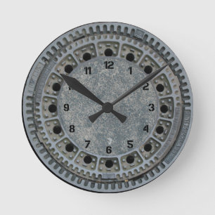 Horloge Ronde Couverture de trou d'homme