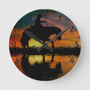 Horloge Ronde Cowboy