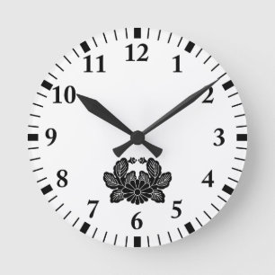 Horloge Ronde Crabes chrysanthème (Mon des armoiries)