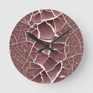 Horloge Ronde Cracks de boue séchée