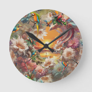 Horloge Ronde Créations Fantastiques Enchantées Magiques