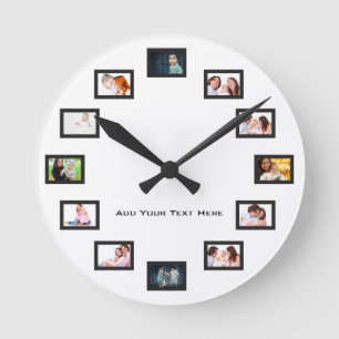 Horloge Ronde Créer une poche photo personnalisée
