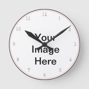 Horloge Ronde Créez vos propres ajoutent le texte de coutume
