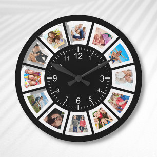 Horloge Ronde Créez votre propre famille de collage photo person