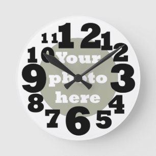 Horloge Ronde Créez votre propre photo numérotée