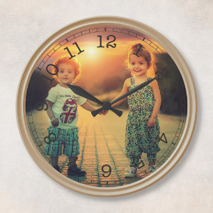 Horloge Ronde Créez votre propre photo personnalisée moderne