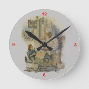 Horloge Ronde Crème de l'horloge #24 d'art de publicité de bl