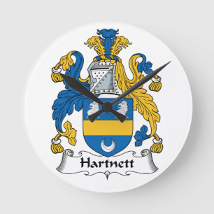 Horloge Ronde Crête de famille de Hartnett