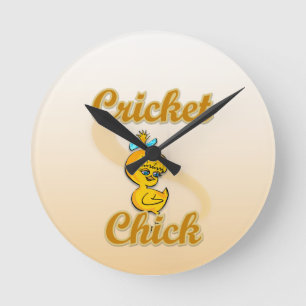 Horloge Ronde Cricket Chick