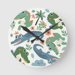 Horloge Ronde crocodile mignon