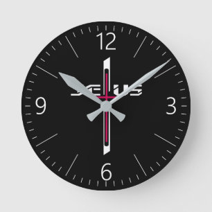 Horloge Ronde Croix chrétienne