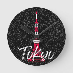 Horloge Ronde Croquis de la tour de Tokyo de Minato, Tokyo, Japo