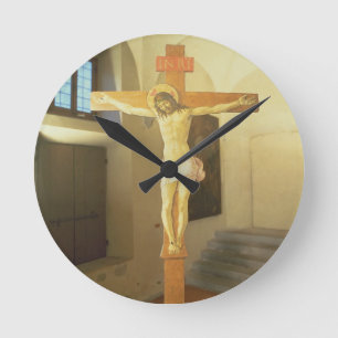 Horloge Ronde Crucifix (tempera sur le bois)