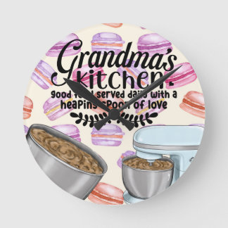 Horloge Ronde Cuisine de grand-mère Bonne nourriture servi tous 