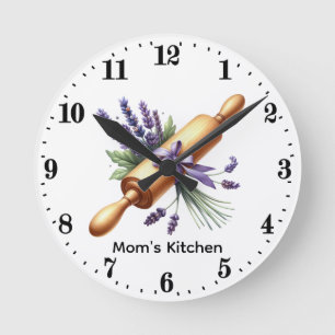 Horloge Ronde Cuisine de maman adorable amateurs de pâtisserie