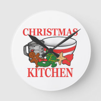 Horloge Ronde cuisine de noël