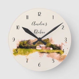 Horloge Ronde Cuisine écossaise personnalisée