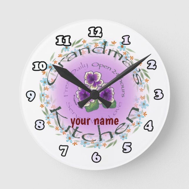 Horloge Ronde Cuisine grand-mère (Recto)