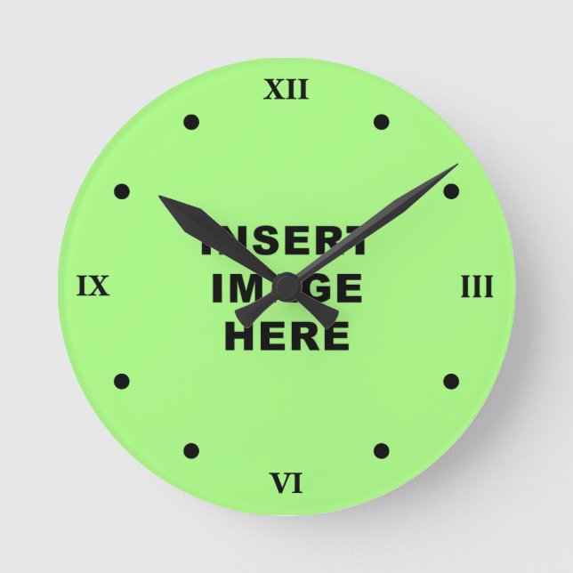 Horloge Ronde Custom Clock Matriplate Black Roman Numerals (Recto)