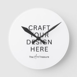 Horloge Ronde Custom Round Clock – Add Your Design, Photo, Logo