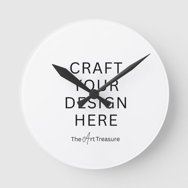 Horloge Ronde Custom Round Clock – Add Your Design, Photo, Logo (Recto)