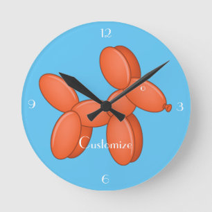 Horloge Ronde Cute Balloon Chien Thunder_Cove