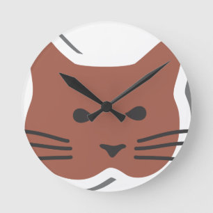 Horloge Ronde Cute Chat 2