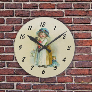 Horloge Ronde Cute Chubby Cheeks