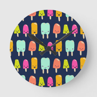 Horloge Ronde Cute Happy Fruit Popsicle Kawaii Face Trivet