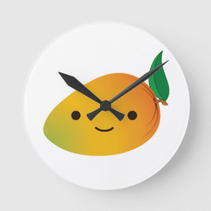 Horloge Ronde Cute Kawaii Mango