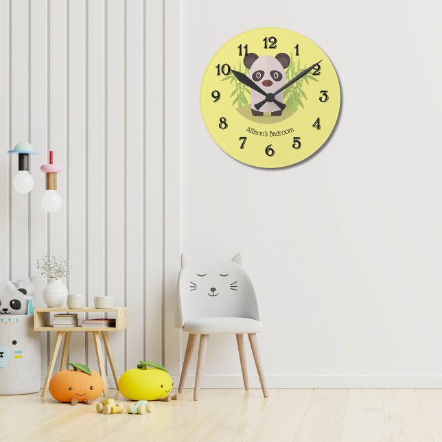Horloge Ronde Cute Panda (Créateur téléchargé)