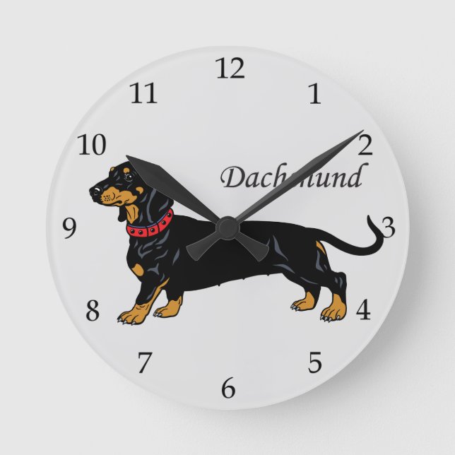 Horloge Ronde dachshund (Recto)