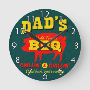 Horloge Ronde Dad's Cooking