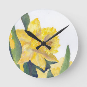 Horloge Ronde Daffodiques de printemps