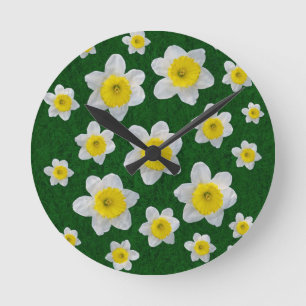 Horloge Ronde Daffodiques de printemps