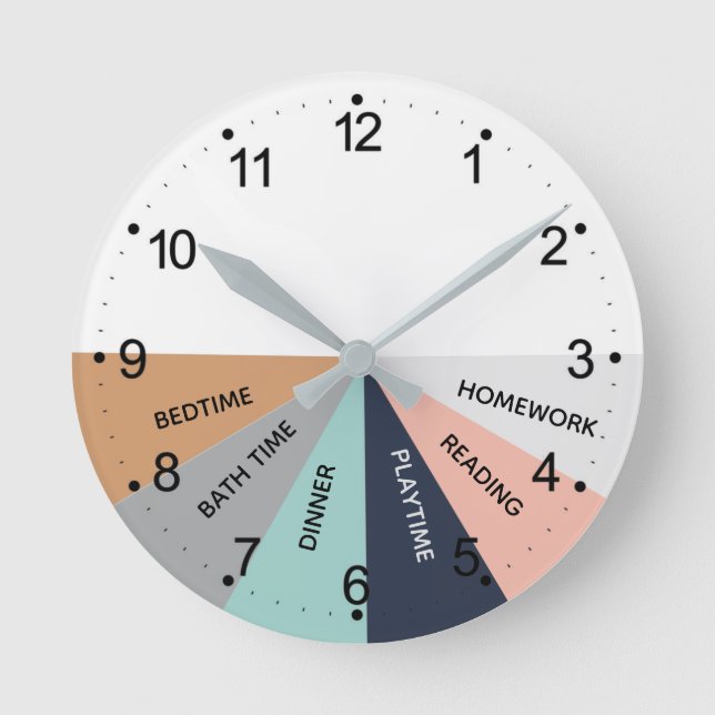 Horloge Ronde Daily Schedule Colors (Recto)