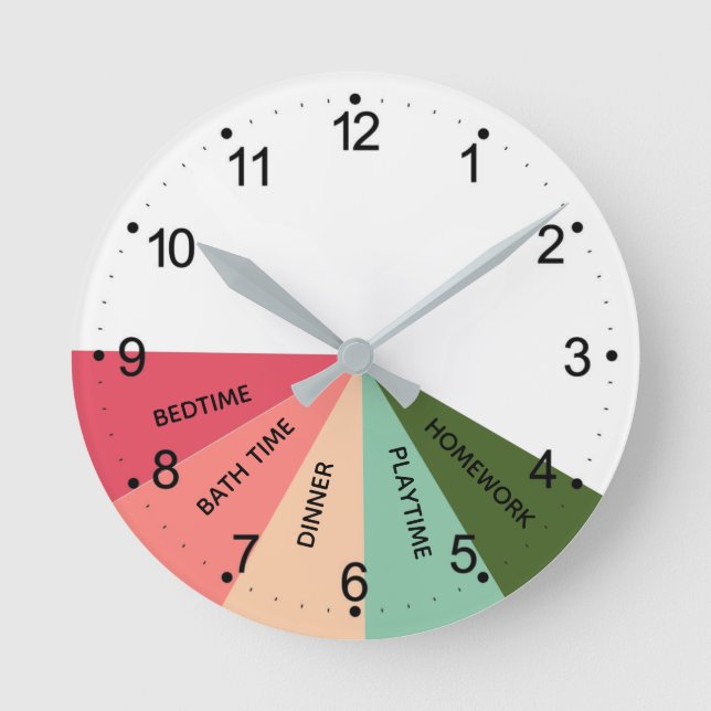 Horloge Ronde Daily Schedule Colors (Recto)