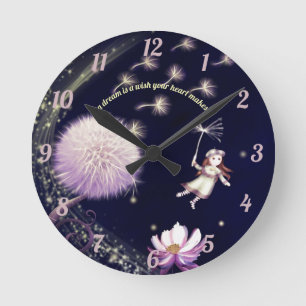 Horloge Ronde Dandelion wishes Acrylic Wall Clock
