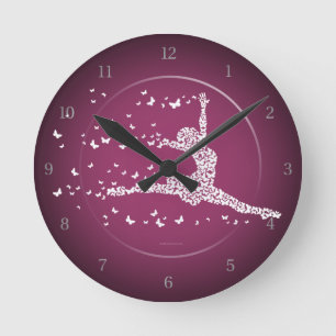 Horloge Ronde Danseur de papillon