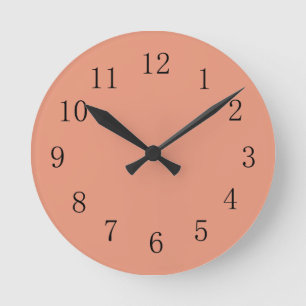 Horloge Ronde Dark Salmon Round