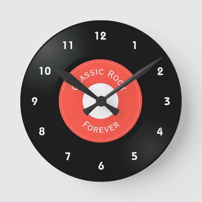 Horloge ronde de conception Vinyl Records (Recto)