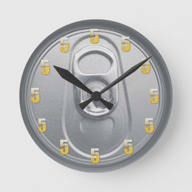 Horloge ronde de la bière à 5 heures (Recto)